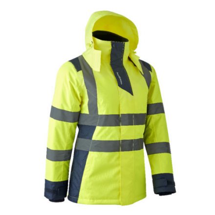 COVERGUARD 5HOR16000L ÚJ! HORA FLUO NŐI TÉLIKABÁT SÁRGA/SÖTÉTKÉK_L