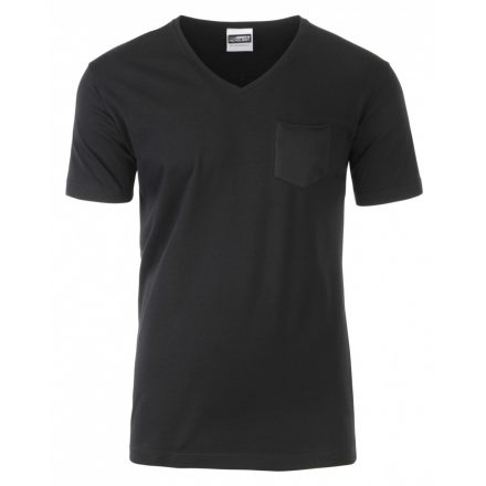 James&Nicholson J&N Pocket-T biopamut póló 8004 black L