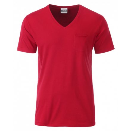 James&Nicholson J&N Pocket-T biopamut póló 8004 red L