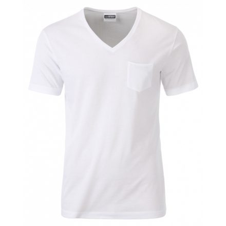 James&Nicholson J&N Pocket-T biopamut póló 8004 white L