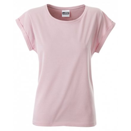 James&Nicholson J&N Casual-T női biopamut póló 8005 soft-pink L