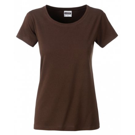 James&Nicholson J&N Ladies' Basic-T kereknyakú póló 8007 brown M