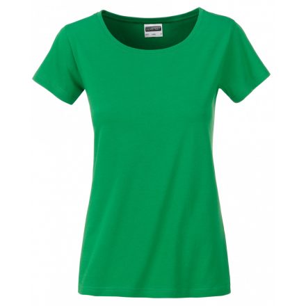 James&Nicholson J&N Ladies' Basic-T kereknyakú póló 8007 fern-green L