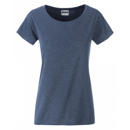 James&Nicholson J&N Ladies' Basic-T kereknyakú póló 8007 light-denim-melange XXL