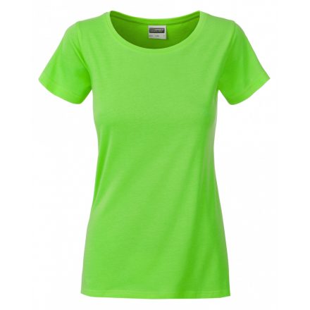 James&Nicholson J&N Ladies' Basic-T kereknyakú póló 8007 lime-green L