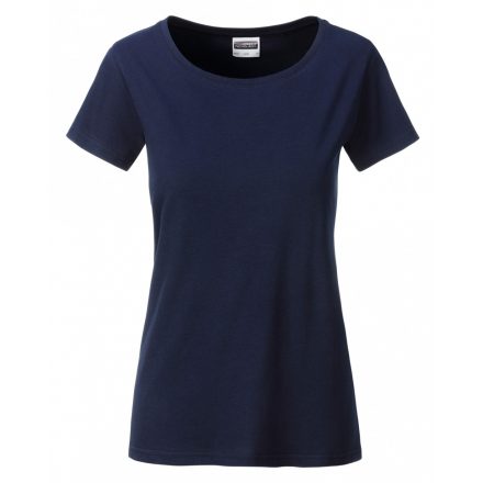 James&Nicholson J&N Ladies' Basic-T kereknyakú póló 8007 navy L