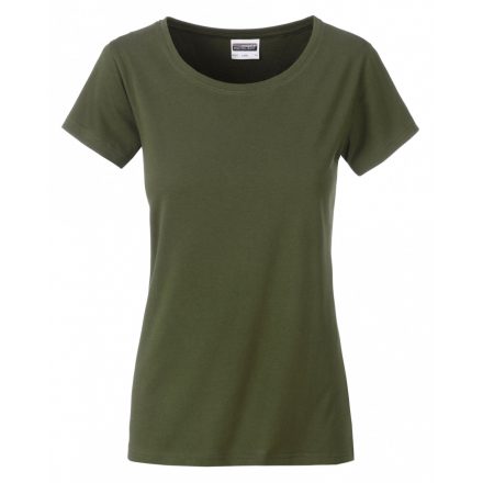 James&Nicholson J&N Ladies' Basic-T kereknyakú póló 8007 olive L