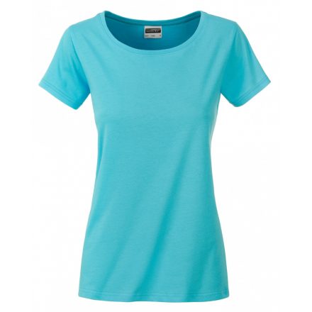 James&Nicholson J&N Ladies' Basic-T kereknyakú póló 8007 pacific XXL