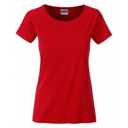 James&Nicholson J&N Ladies' Basic-T kereknyakú póló 8007 red M