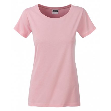 James&Nicholson J&N Ladies' Basic-T kereknyakú póló 8007 soft-pink L