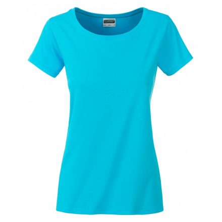 James&Nicholson J&N Ladies' Basic-T kereknyakú póló 8007 turquoise L