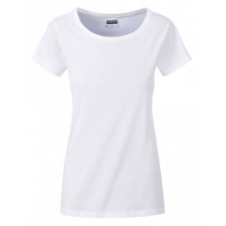 James&Nicholson J&N Ladies' Basic-T kereknyakú póló 8007 white L