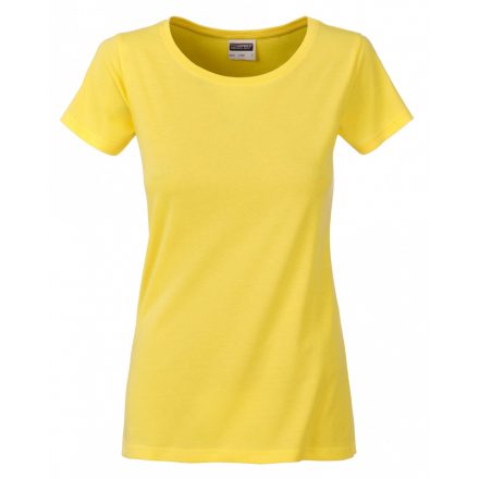 James&Nicholson J&N Ladies' Basic-T kereknyakú póló 8007 yellow M