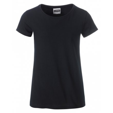 James&Nicholson J&N Girls' Basic-T kereknyakú póló 8007G black L