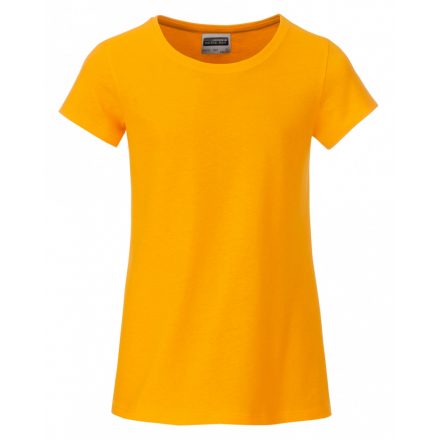 James&Nicholson J&N Girls' Basic-T kereknyakú póló 8007G gold-yellow L