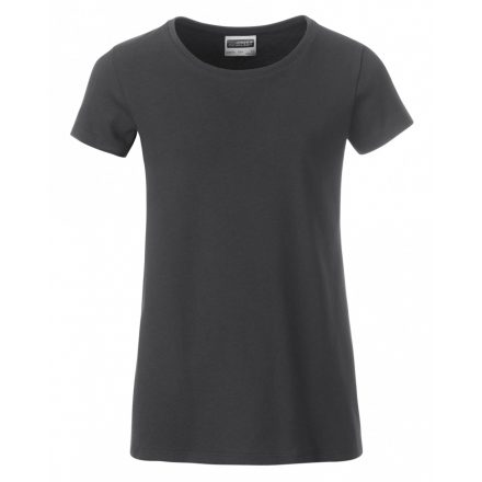 James&Nicholson J&N Girls' Basic-T kereknyakú póló 8007G graphite XXL