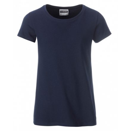 James&Nicholson J&N Girls' Basic-T kereknyakú póló 8007G navy L