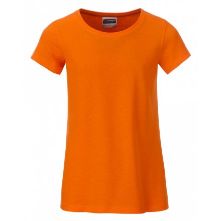 James&Nicholson J&N Girls' Basic-T kereknyakú póló 8007G orange L