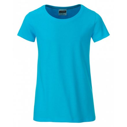 James&Nicholson J&N Girls' Basic-T kereknyakú póló 8007G turquoise L