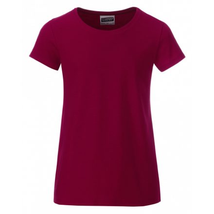 James&Nicholson J&N Girls' Basic-T kereknyakú póló 8007G wine S