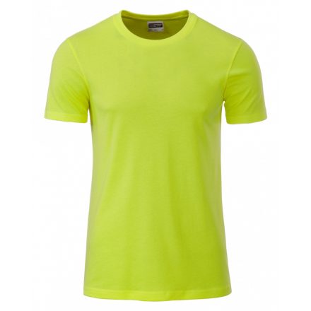 James&Nicholson J&N Men's Basic-T kereknyakú póló 8008 acid-yellow   élénk sárga 3XL