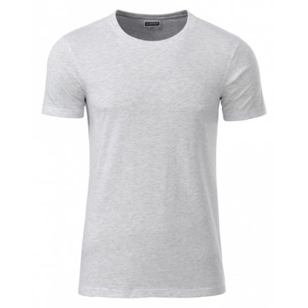 James&Nicholson J&N Men's Basic-T kereknyakú póló 8008 ash   hamuszürke 3XL