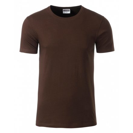 James&Nicholson J&N Men's Basic-T kereknyakú póló 8008 brown 3XL