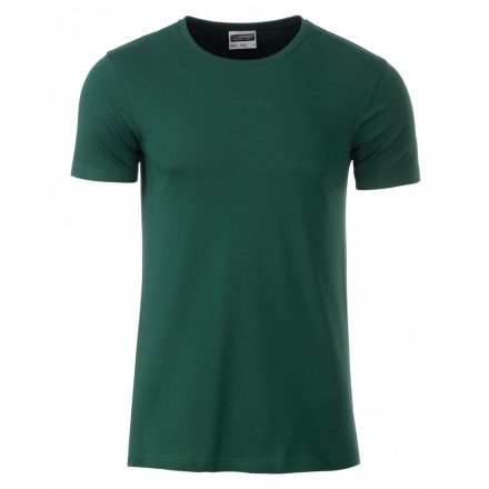 James&Nicholson J&N Men's Basic-T kereknyakú póló 8008 dark-green 3XL