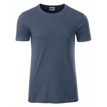 James&Nicholson J&N Men's Basic-T kereknyakú póló 8008 light-denim-melange 3XL