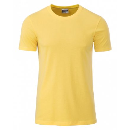 James&Nicholson J&N Men's Basic-T kereknyakú póló 8008 light-yellow 3XL