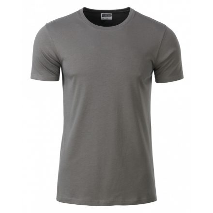 James&Nicholson J&N Men's Basic-T kereknyakú póló 8008 mid-grey 3XL