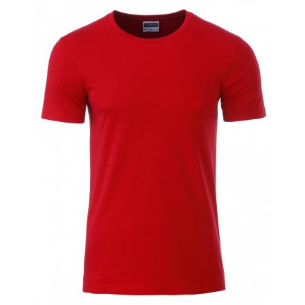 James&Nicholson J&N Men's Basic-T kereknyakú póló 8008 red 3XL