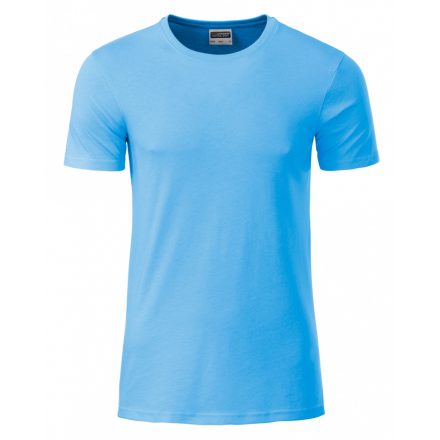 James&Nicholson J&N Men's Basic-T kereknyakú póló 8008 sky-blue 3XL