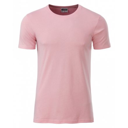 James&Nicholson J&N Men's Basic-T kereknyakú póló 8008 soft-pink 3XL