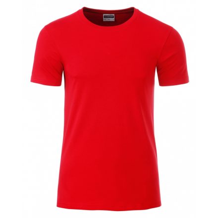 James&Nicholson J&N Men's Basic-T kereknyakú póló 8008 tomato 3XL