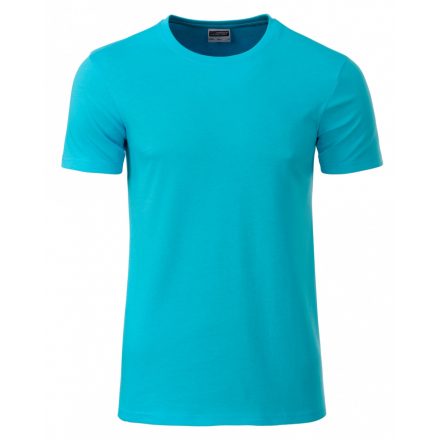 James&Nicholson J&N Men's Basic-T kereknyakú póló 8008 turquoise L