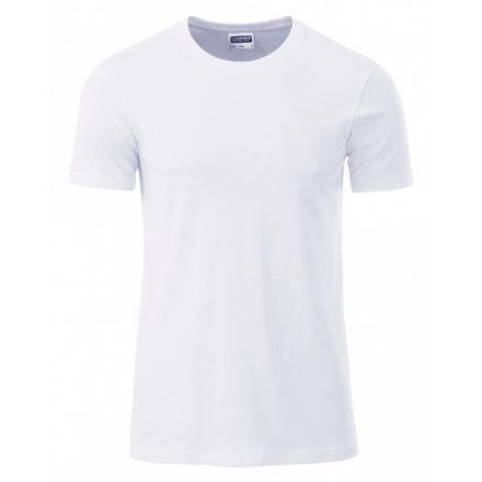 James&Nicholson J&N Men's Basic-T kereknyakú póló 8008 white 3XL