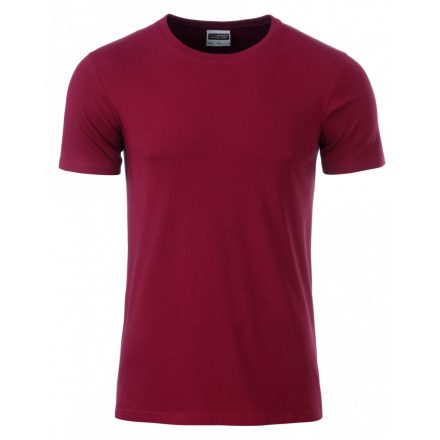 James&Nicholson J&N Men's Basic-T kereknyakú póló 8008 wine 3XL