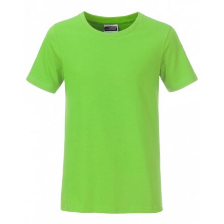 James&Nicholson J&N Boys' Basic-T kereknyakú póló 8008B lime-green L