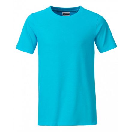 James&Nicholson J&N Boys' Basic-T kereknyakú póló 8008B turquoise L