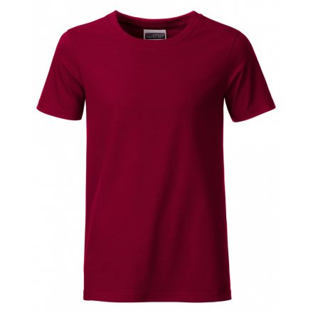 James&Nicholson J&N Boys' Basic-T kereknyakú póló 8008B wine XXL