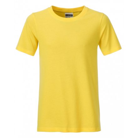 James&Nicholson J&N Boys' Basic-T kereknyakú póló 8008B yellow L