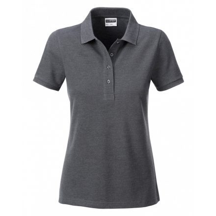 James&Nicholson J&N Ladies' Basic galléros póló 8009 black-heather XL