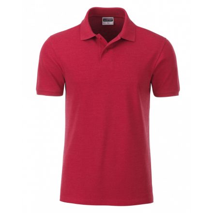 James&Nicholson J&N Men's Basic galléros póló 8010 carmine-red-melange 3XL