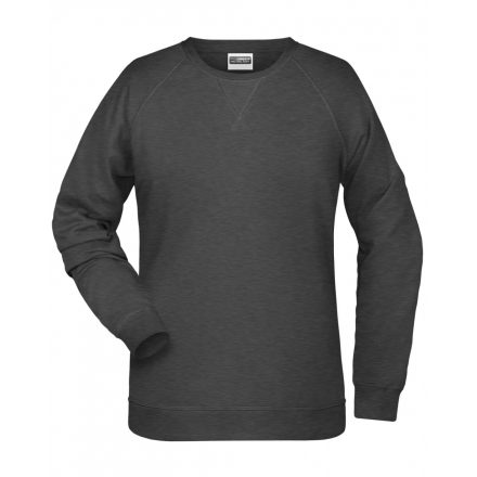 James&Nicholson Női biopamut pulóver 8021 black-heather 3XL