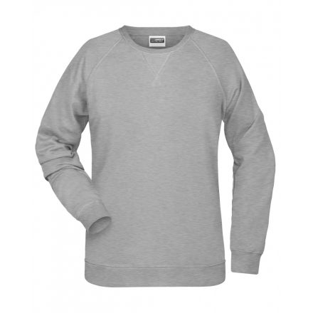 James&Nicholson Női biopamut pulóver 8021 grey-heather 3XL