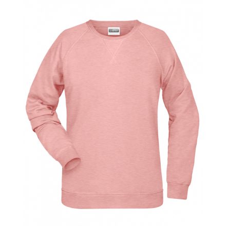 James&Nicholson Női biopamut pulóver 8021 rose-melange 3XL