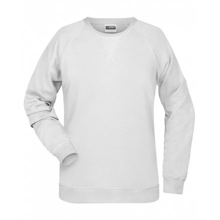 James&Nicholson Női biopamut pulóver 8021 white 3XL