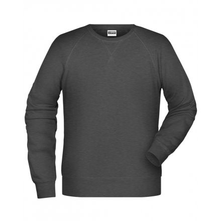 James&Nicholson Biopamut pulóver 8022 black-heather 3XL