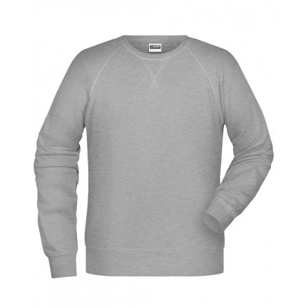 James&Nicholson Biopamut pulóver 8022 grey-heather 3XL